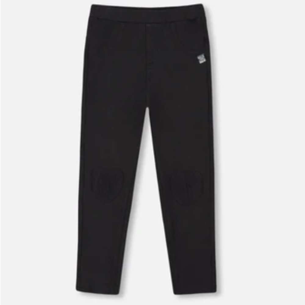 🩵2/$20 — Deux par Deux fleece treggings with heart knee patch 5T
